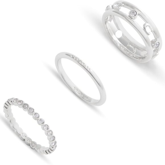 COACH Women's Signature C Open Ring Set - Picture 2 of 11